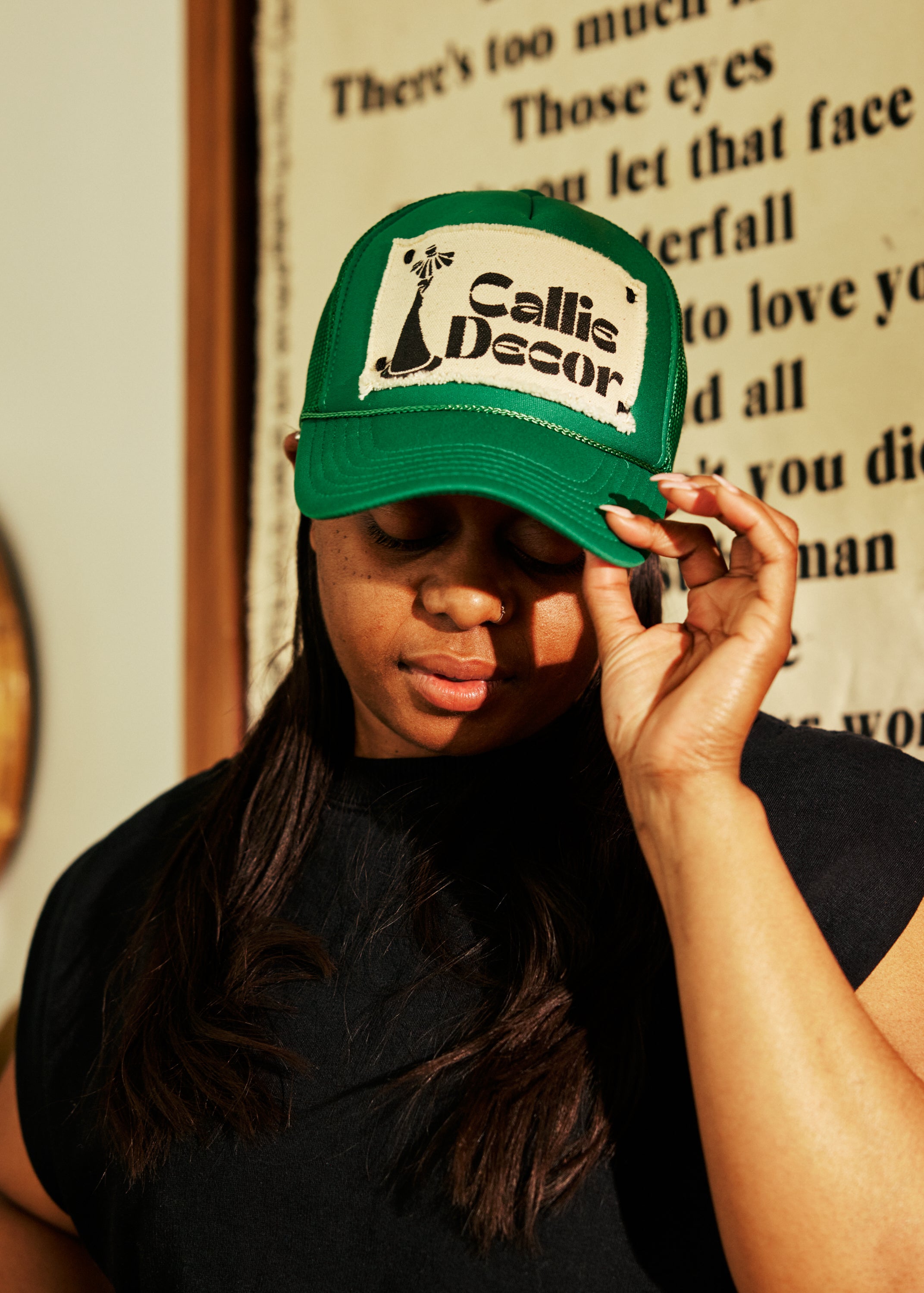 Callie Decor Hand Painted Trucker Hat