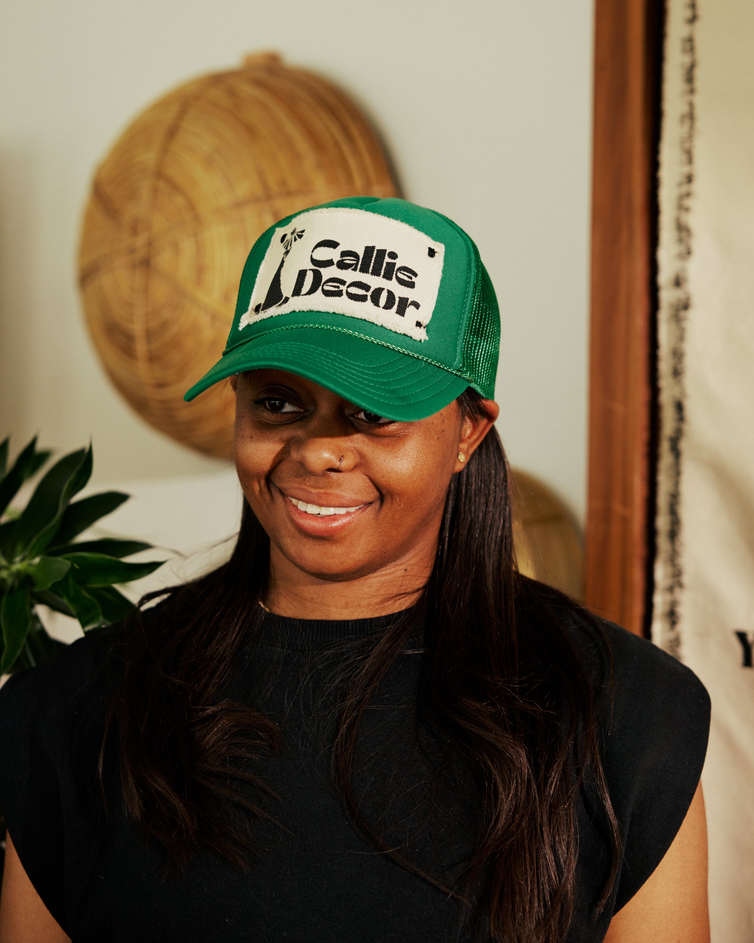 Callie Decor Hand Painted Trucker Hat