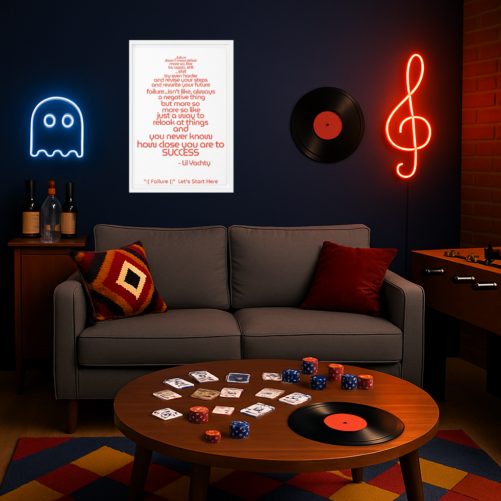 Lil Yachty "Failure" Framed Wall Art 12x18"