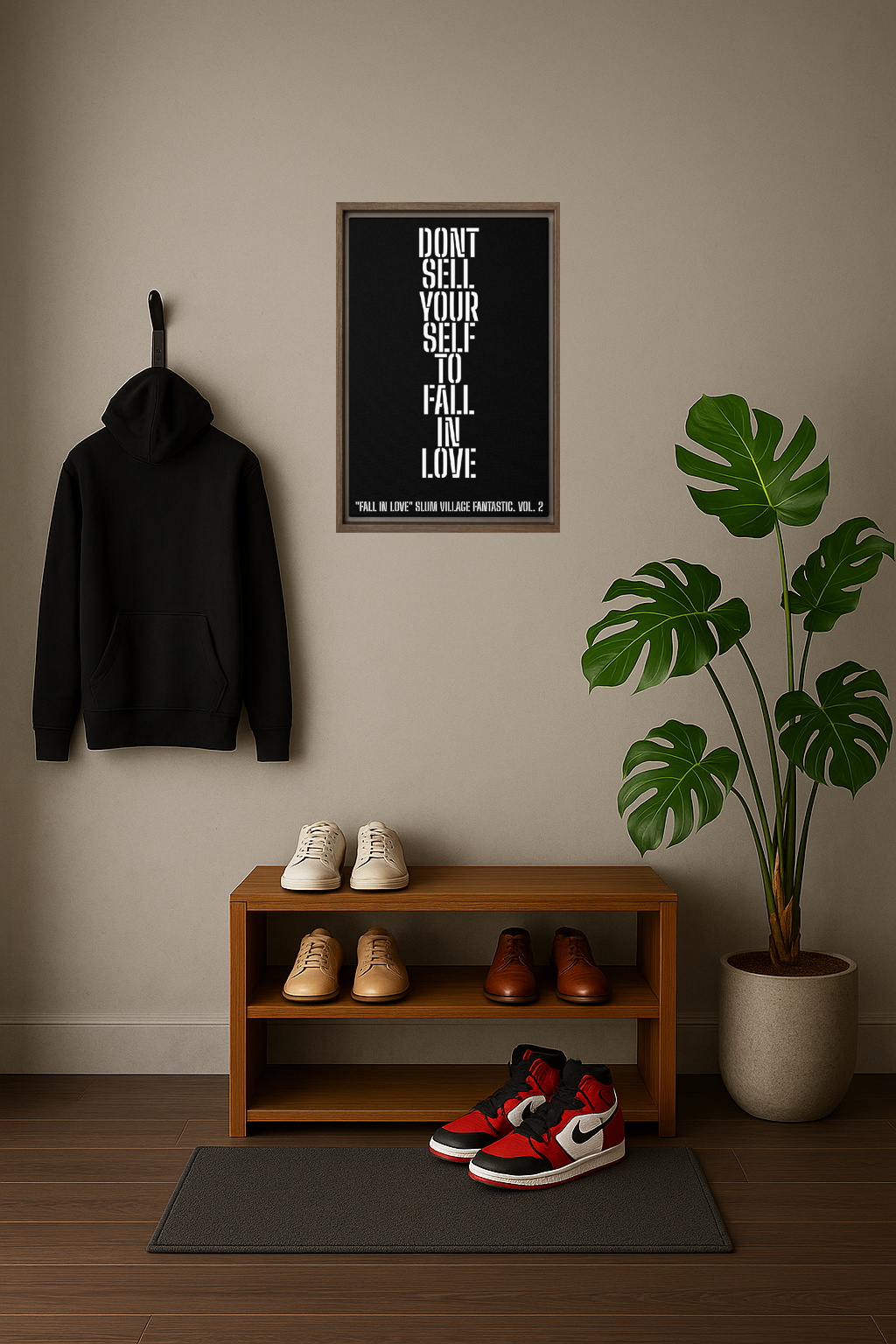 Slum Village "Fall in Love" Framed Wall Art 12x18"